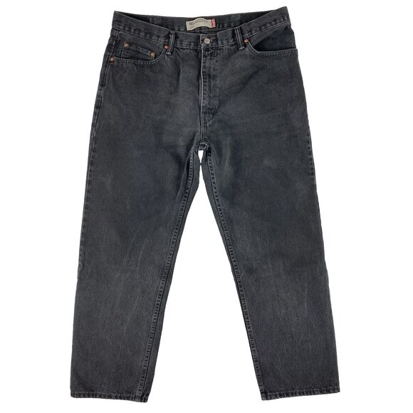 Levi's 550 Relaxed Fit Jeans Men's 40x32 Black Straight Retro Denim Vintage 2000